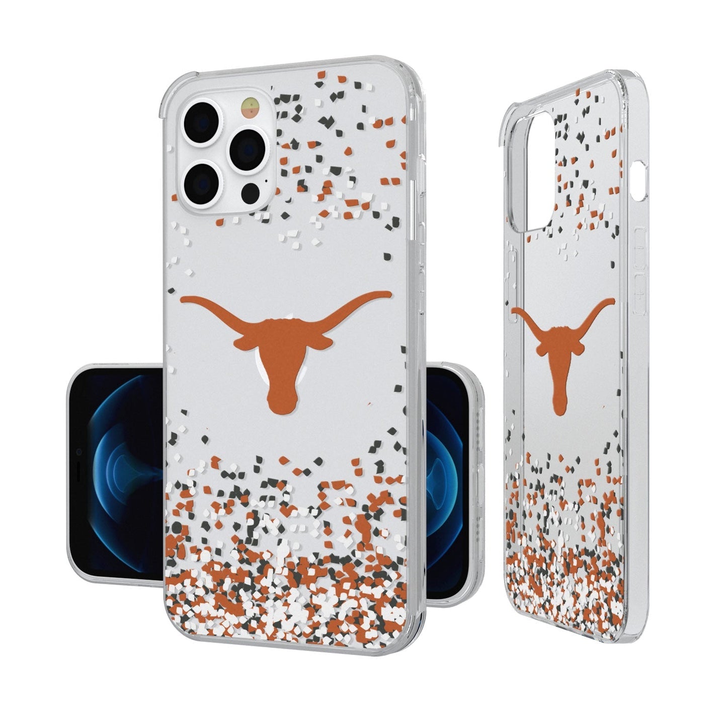 Texas Longhorns Confetti Clear Case