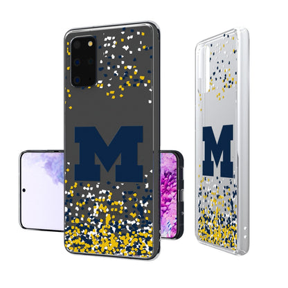 Michigan Wolverines Confetti Clear Case