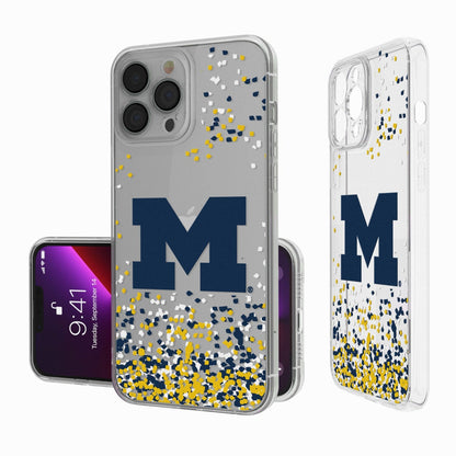 Michigan Wolverines Confetti Clear Case