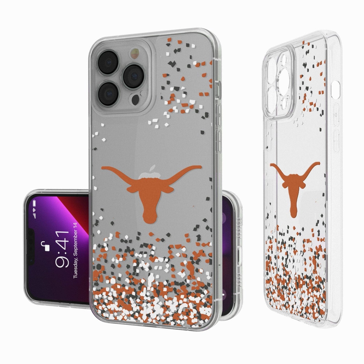 Texas Longhorns Confetti Clear Case