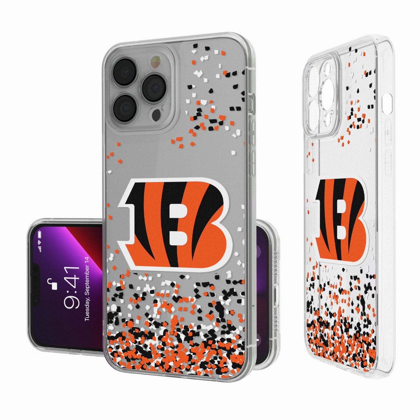 Cincinnati Bengals Confetti Clear Case