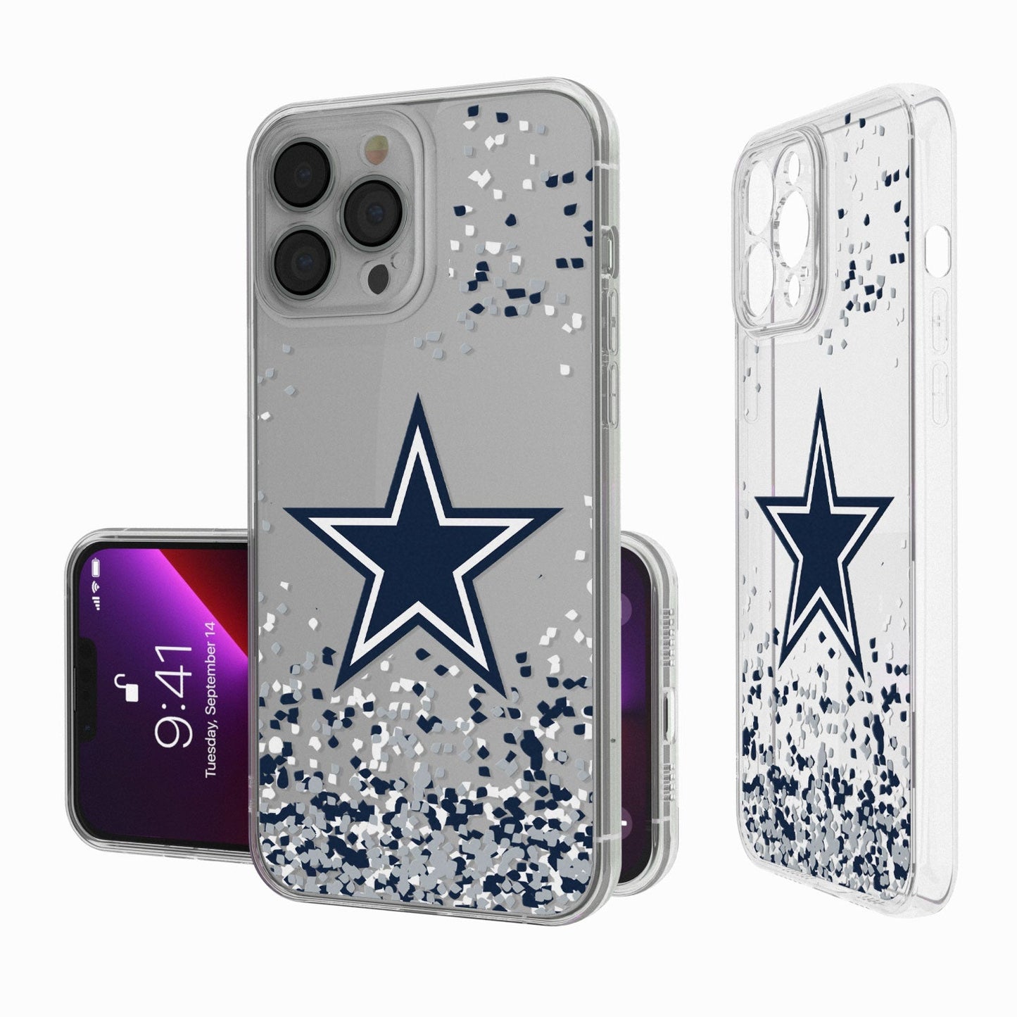 Dallas Cowboys Confetti Clear Case