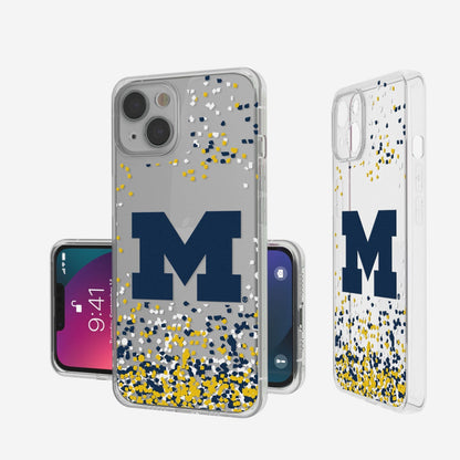 Michigan Wolverines Confetti Clear Case