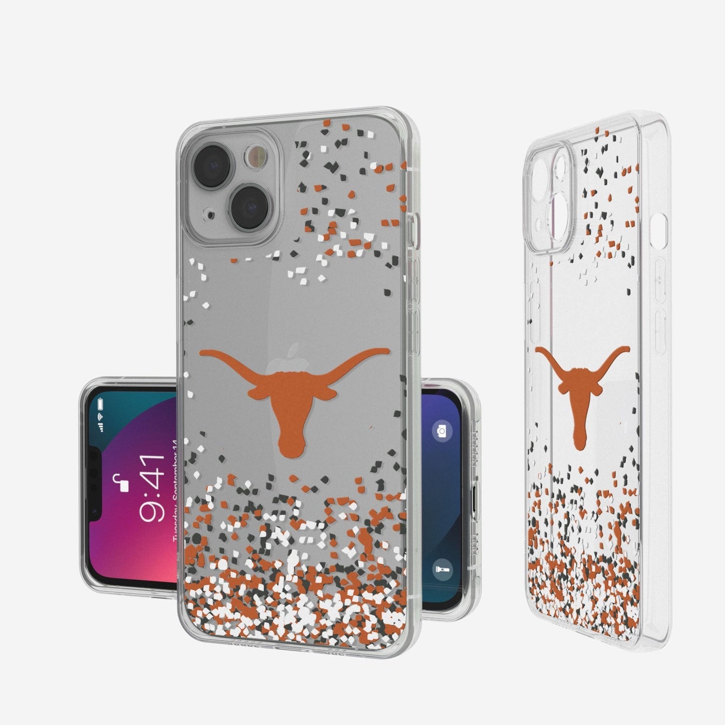 Texas Longhorns Confetti Clear Case