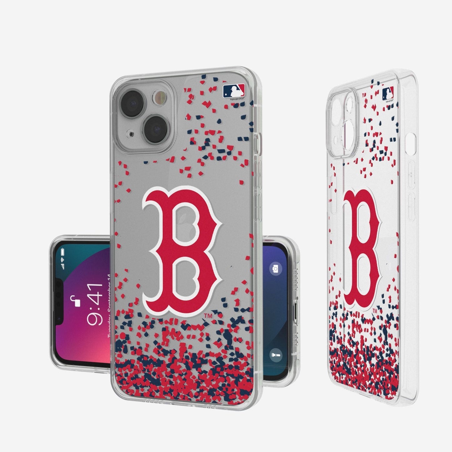 Boston Red Sox Confetti Clear Case