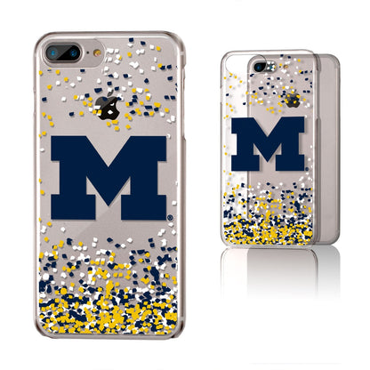 Michigan Wolverines Confetti Clear Case