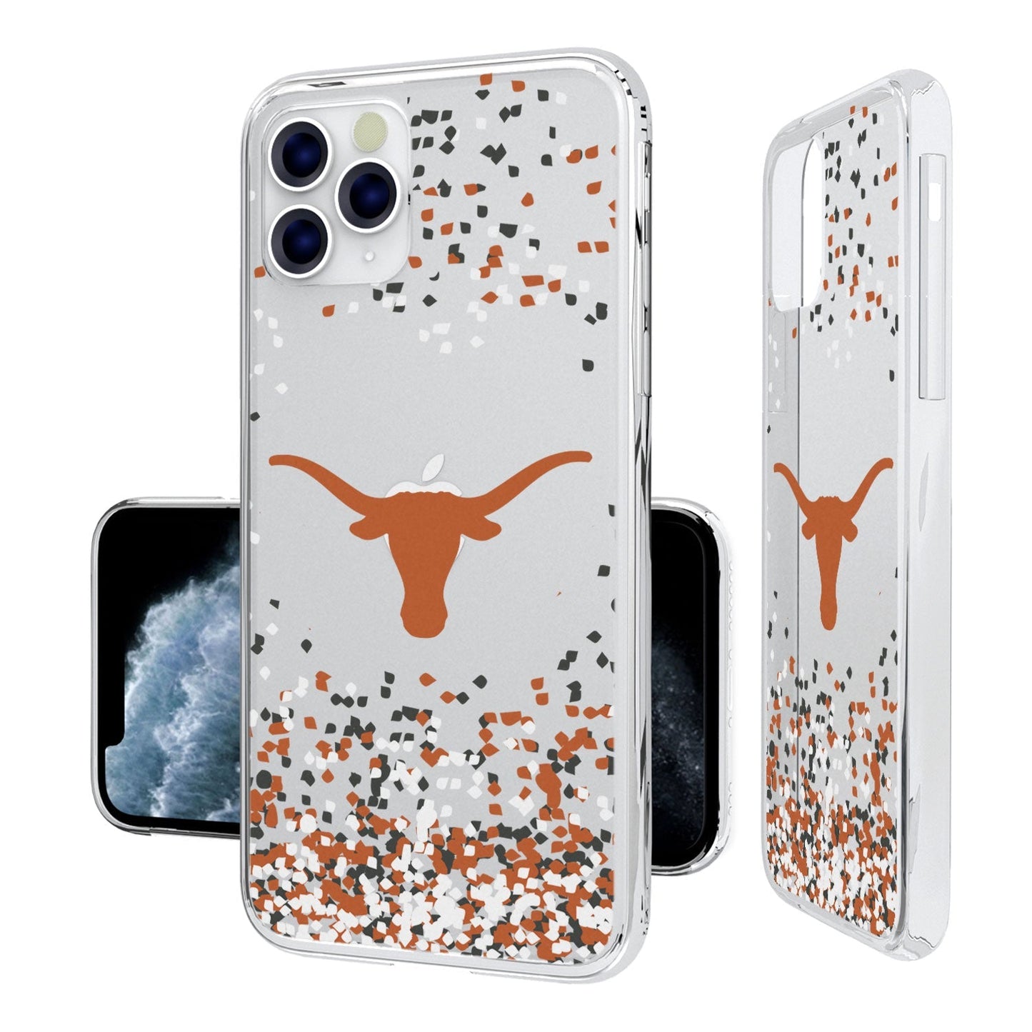 Texas Longhorns Confetti Clear Case