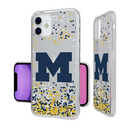 Michigan Wolverines Confetti Clear Case