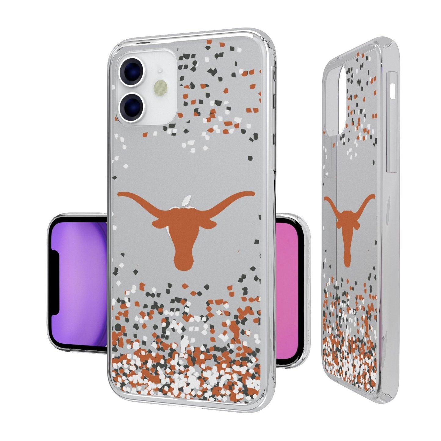 Texas Longhorns Confetti Clear Case