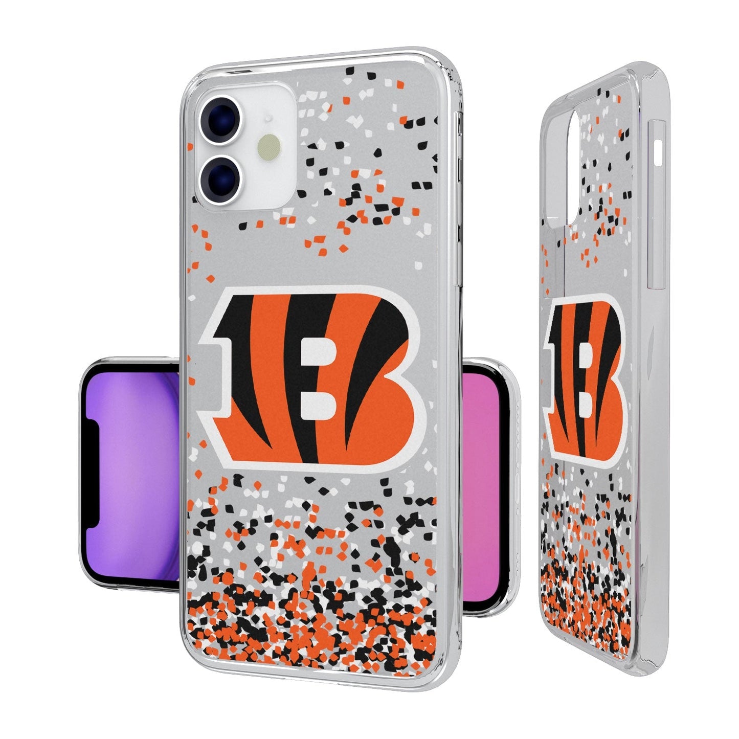 Cincinnati Bengals Confetti Clear Case