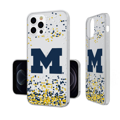 Michigan Wolverines Confetti Clear Case