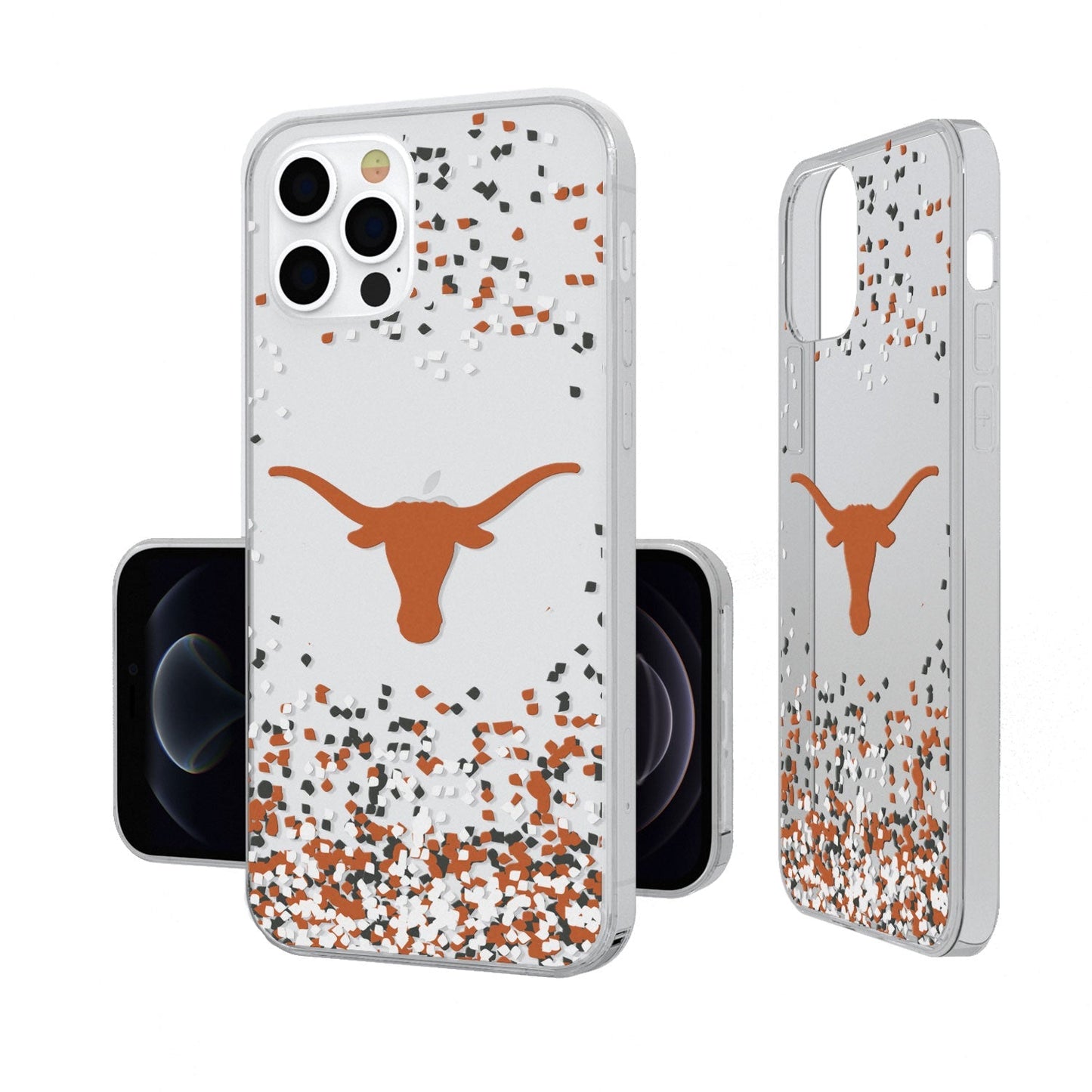 Texas Longhorns Confetti Clear Case