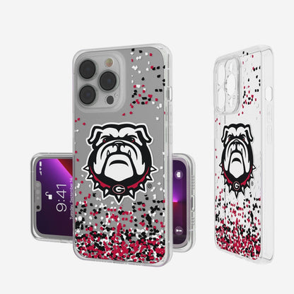 Georgia Bulldogs Confetti Clear Case