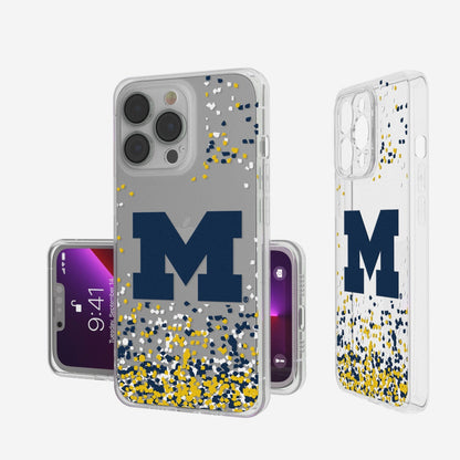 Michigan Wolverines Confetti Clear Case