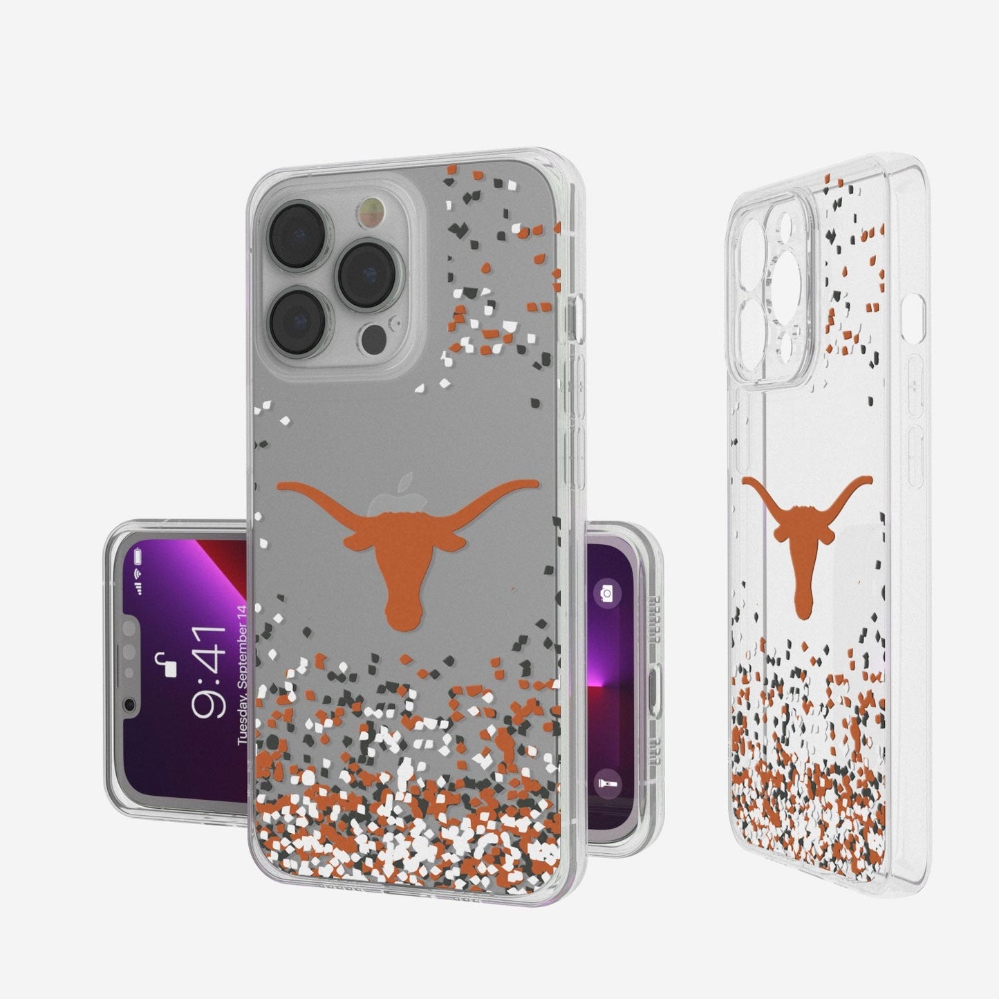 Texas Longhorns Confetti Clear Case