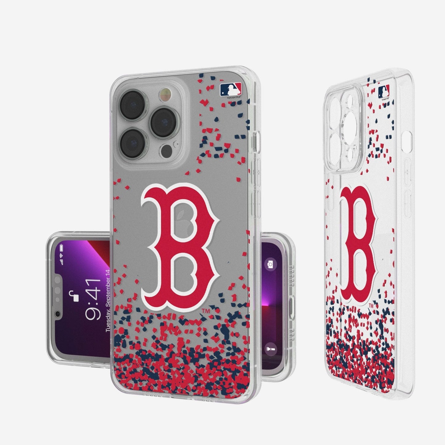 Boston Red Sox Confetti Clear Case