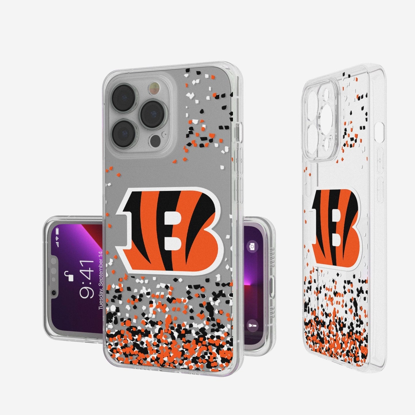 Cincinnati Bengals Confetti Clear Case