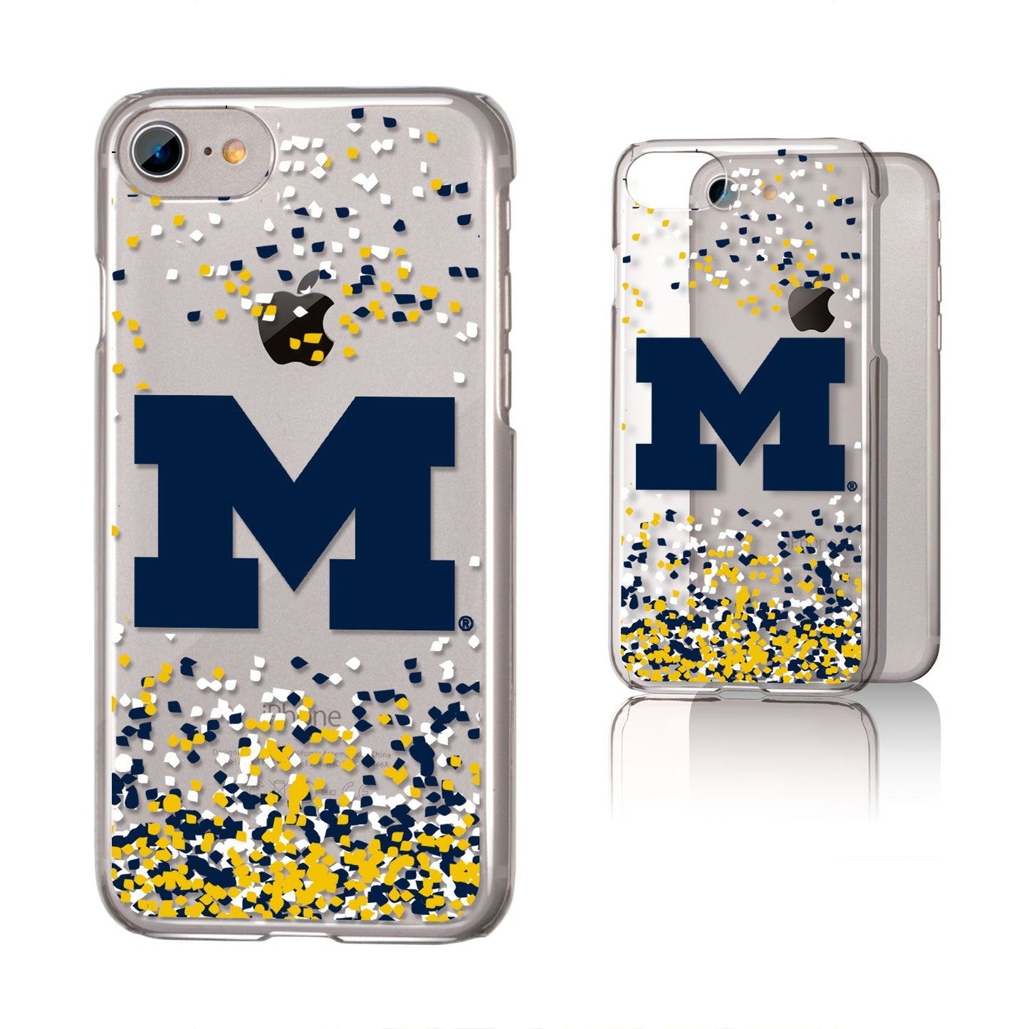 Michigan Wolverines Confetti Clear Case