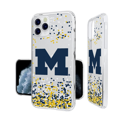 Michigan Wolverines Confetti Clear Case