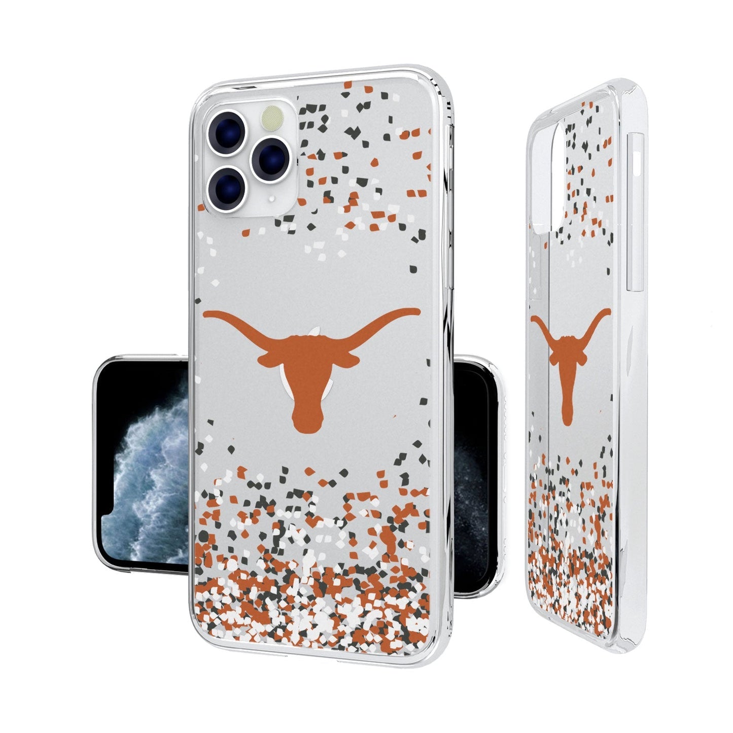 Texas Longhorns Confetti Clear Case