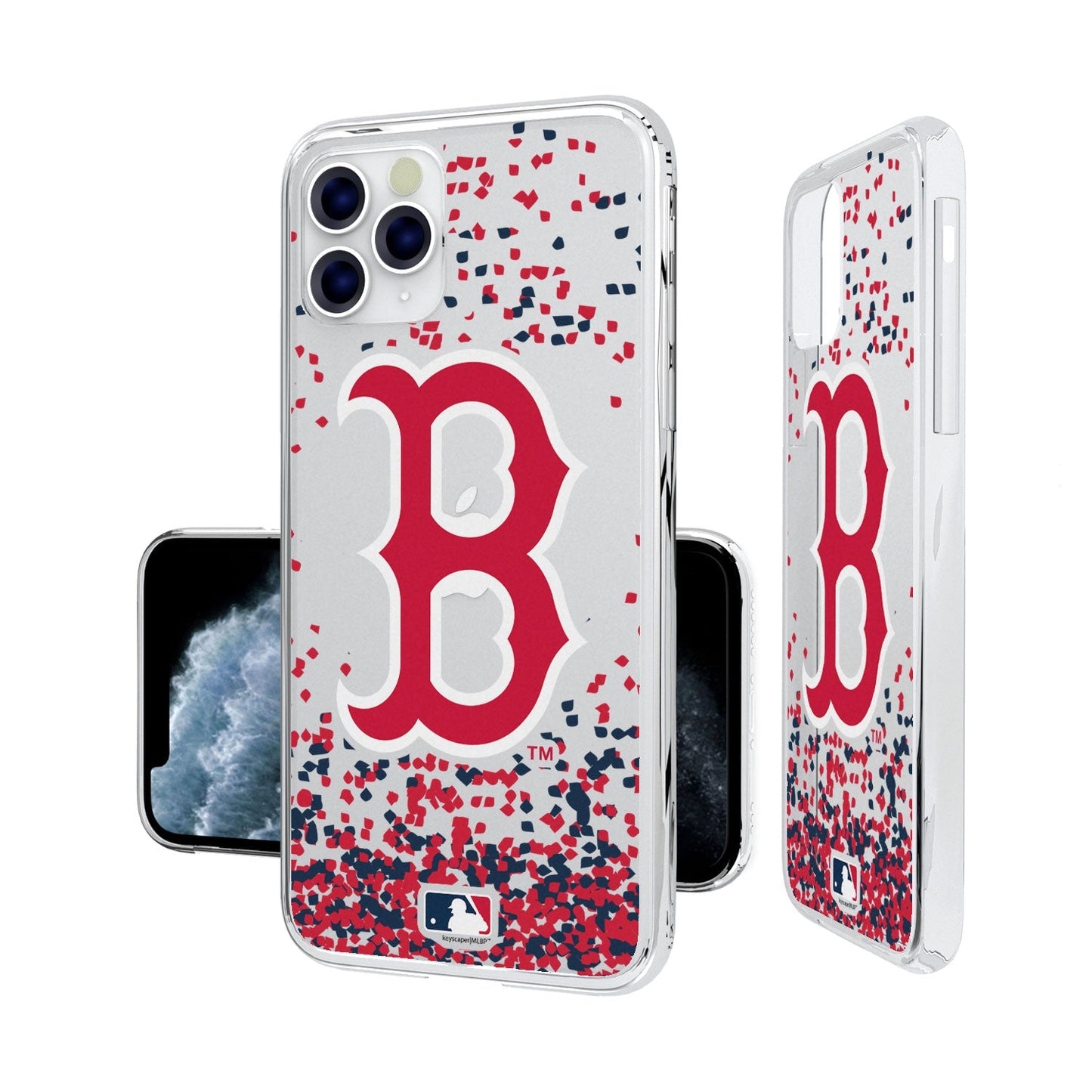 Boston Red Sox Confetti Clear Case