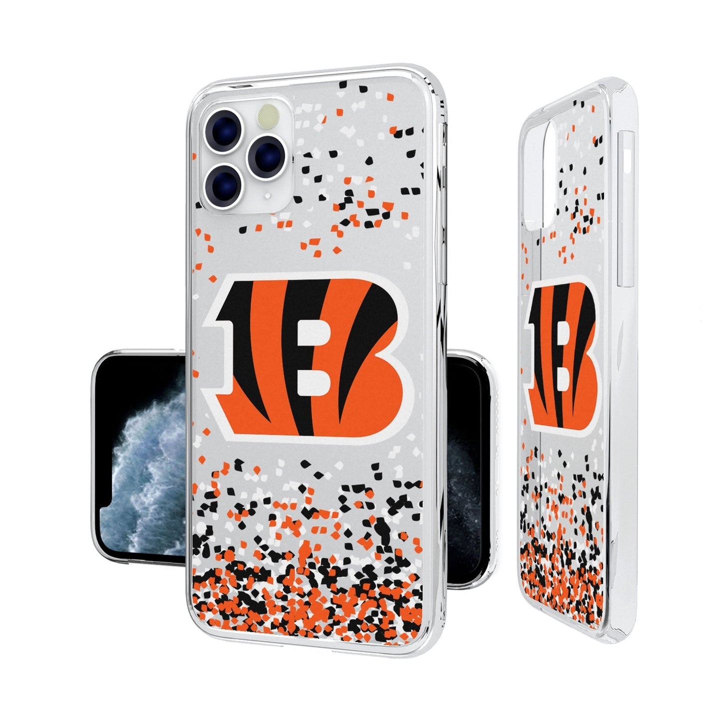 Cincinnati Bengals Confetti Clear Case