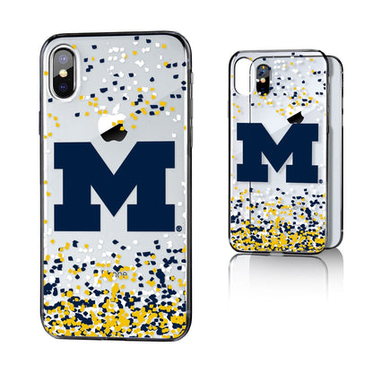 Michigan Wolverines Confetti Clear Case