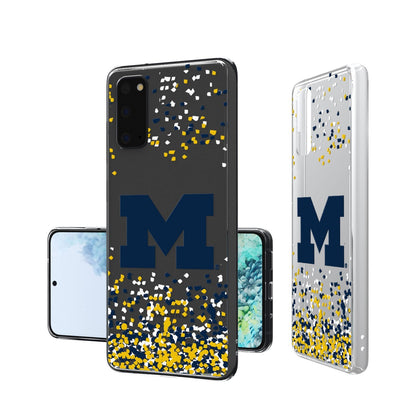 Michigan Wolverines Confetti Clear Case