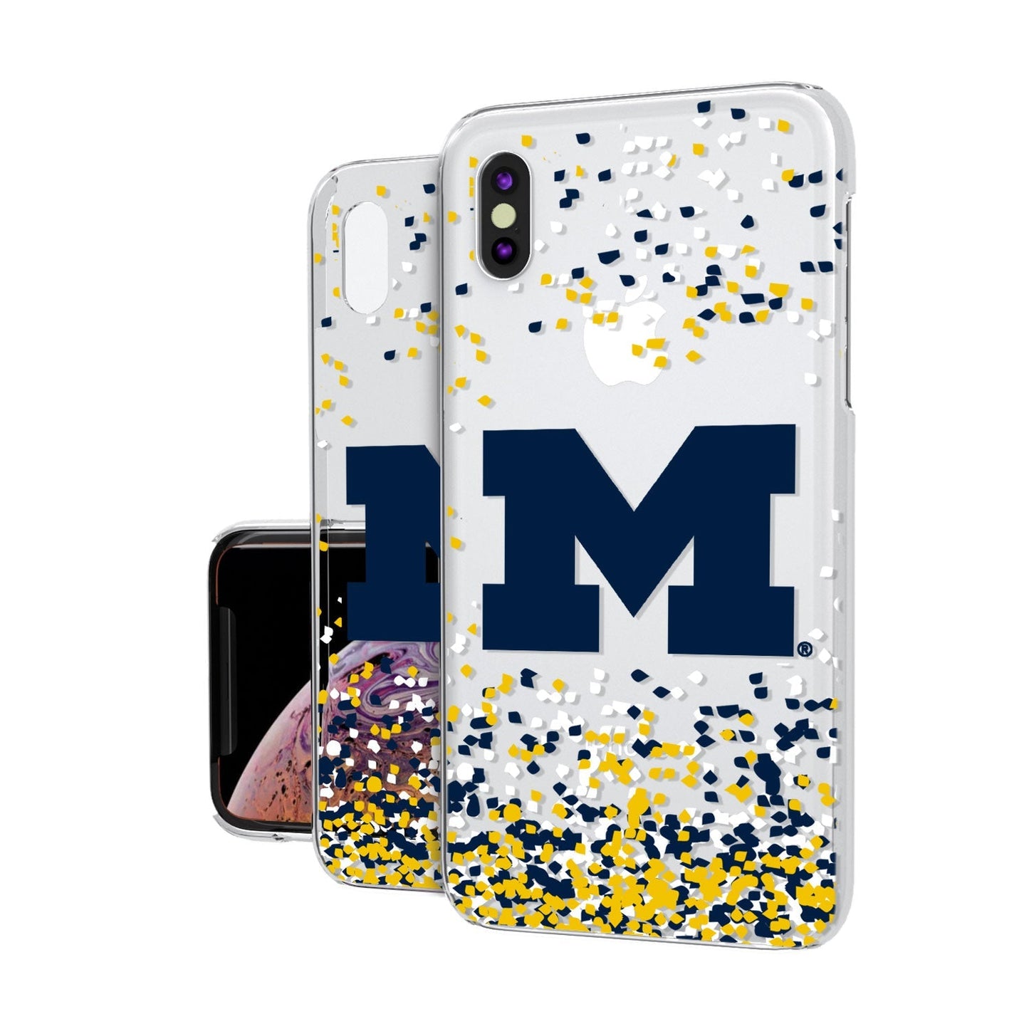 Michigan Wolverines Confetti Clear Case