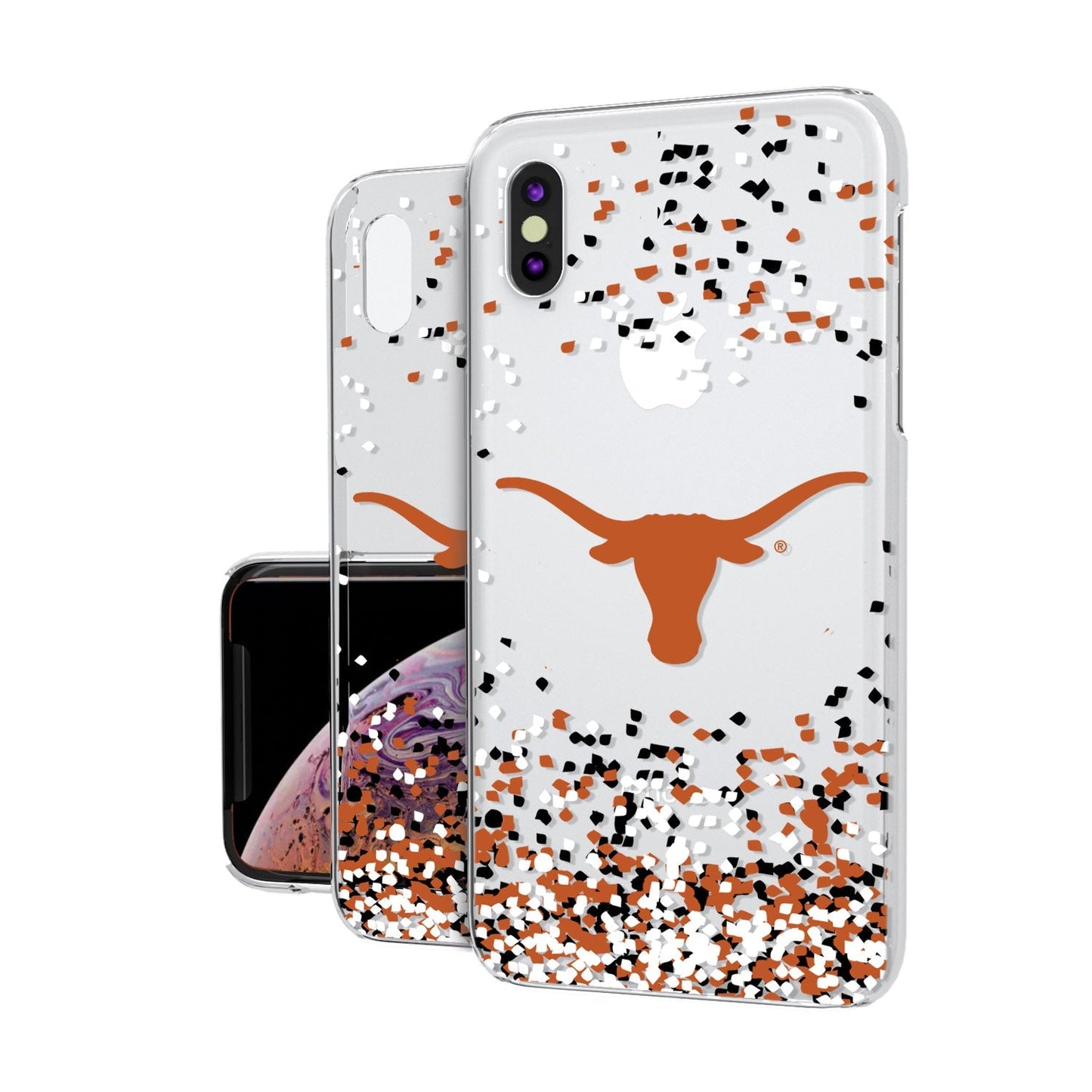 Texas Longhorns Confetti Clear Case