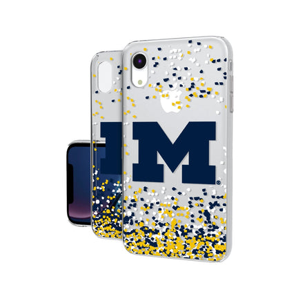 Michigan Wolverines Confetti Clear Case