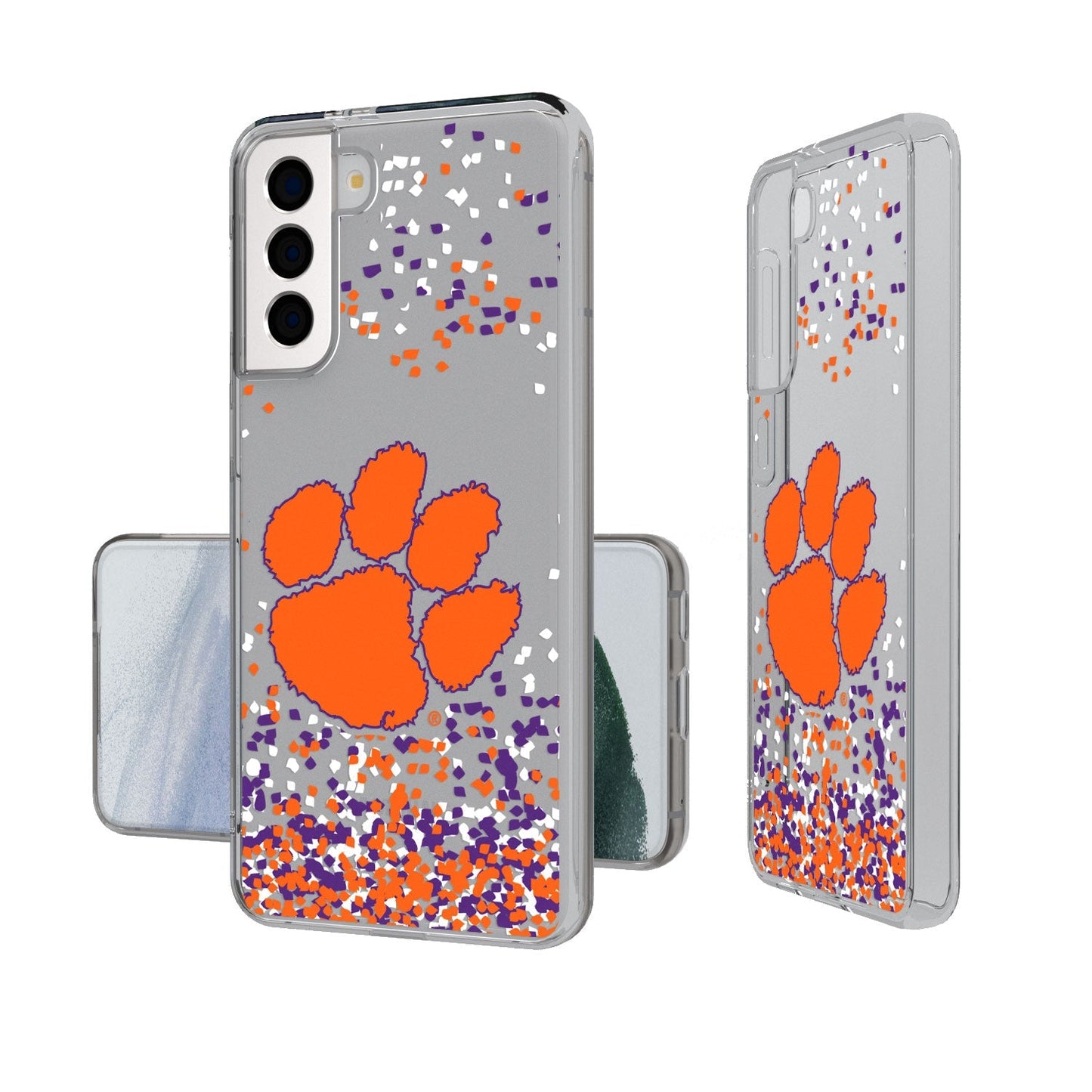 Clemson Tigers Confetti Clear Case