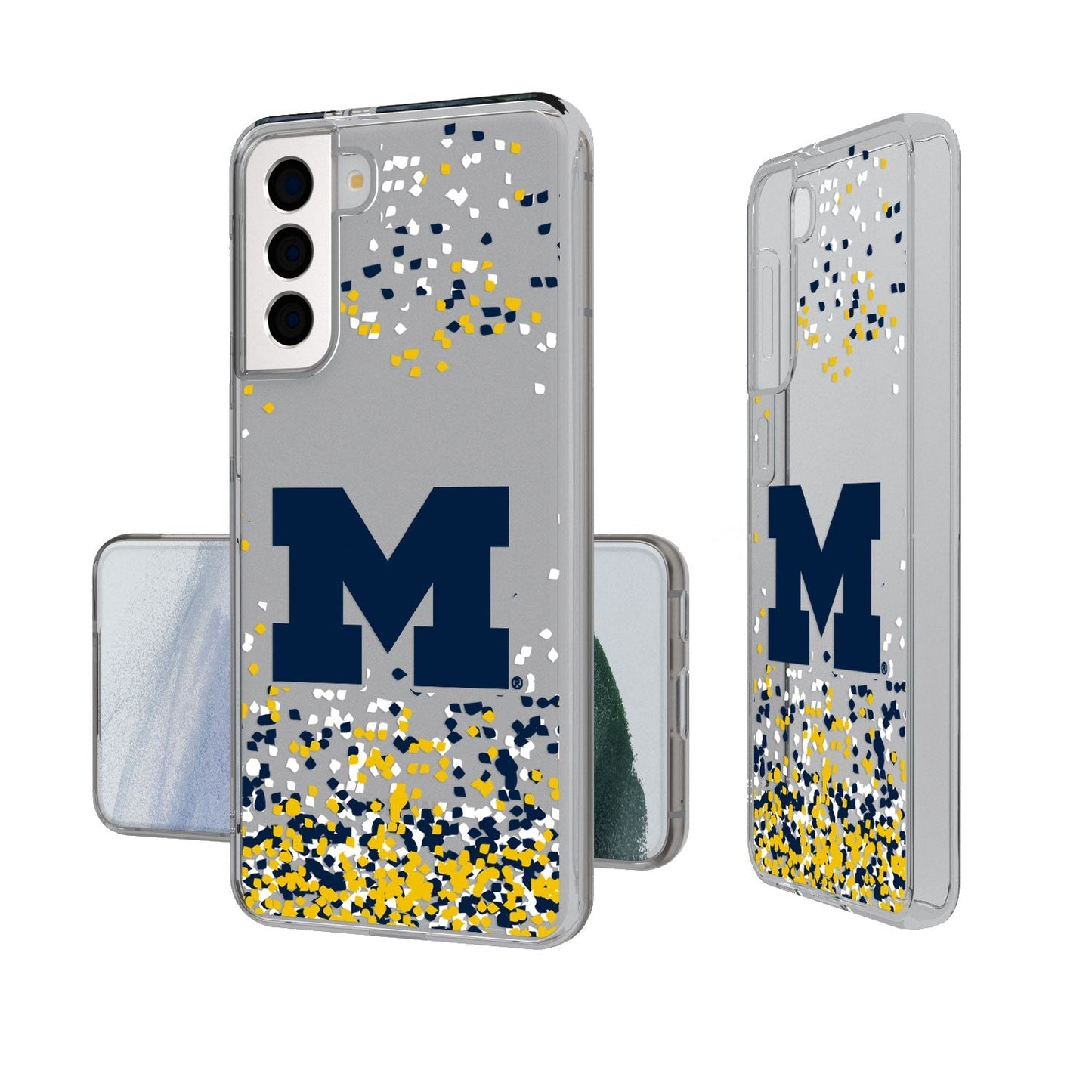 Michigan Wolverines Confetti Clear Case