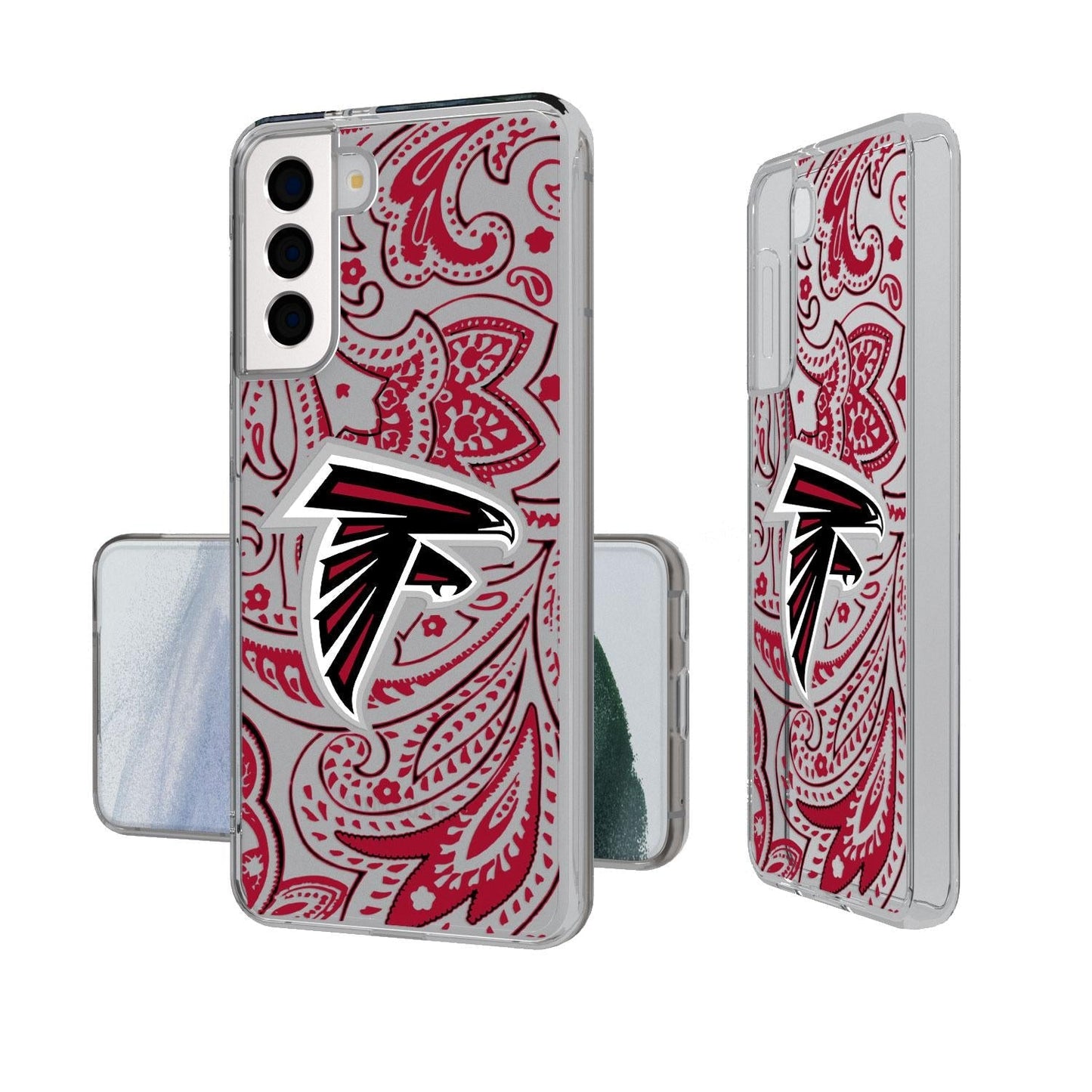 Atlanta Falcons Paisley Clear Case-1