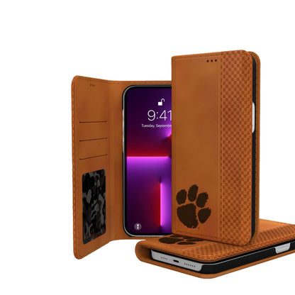 Clemson Tigers Woodburned Folio Case