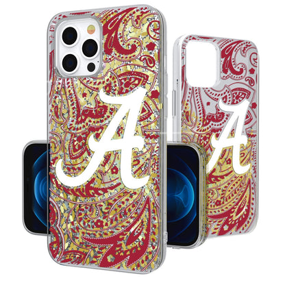 Alabama Crimson Tide Paisley Gold Glitter Case