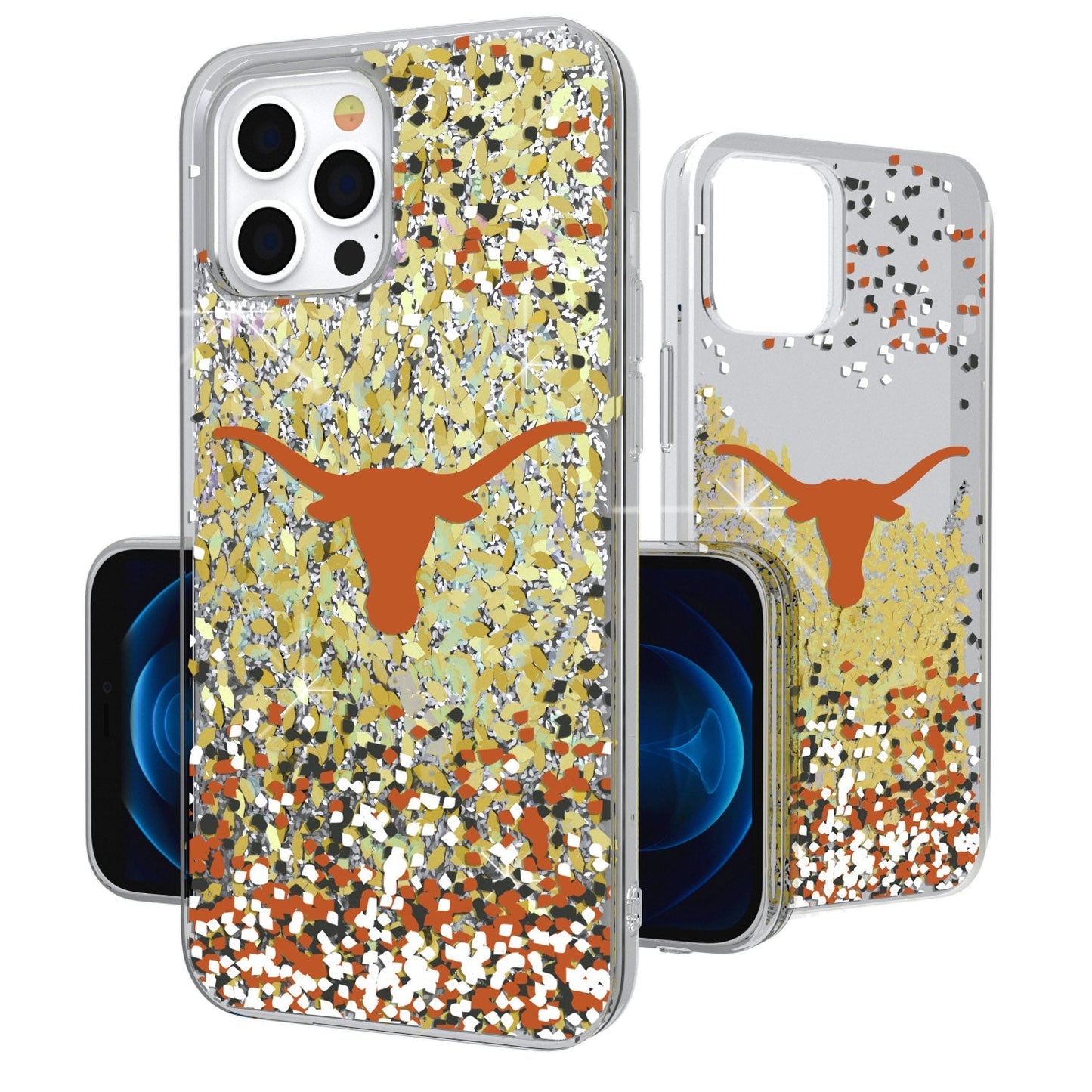 Texas Longhorns Confetti Gold Glitter Case