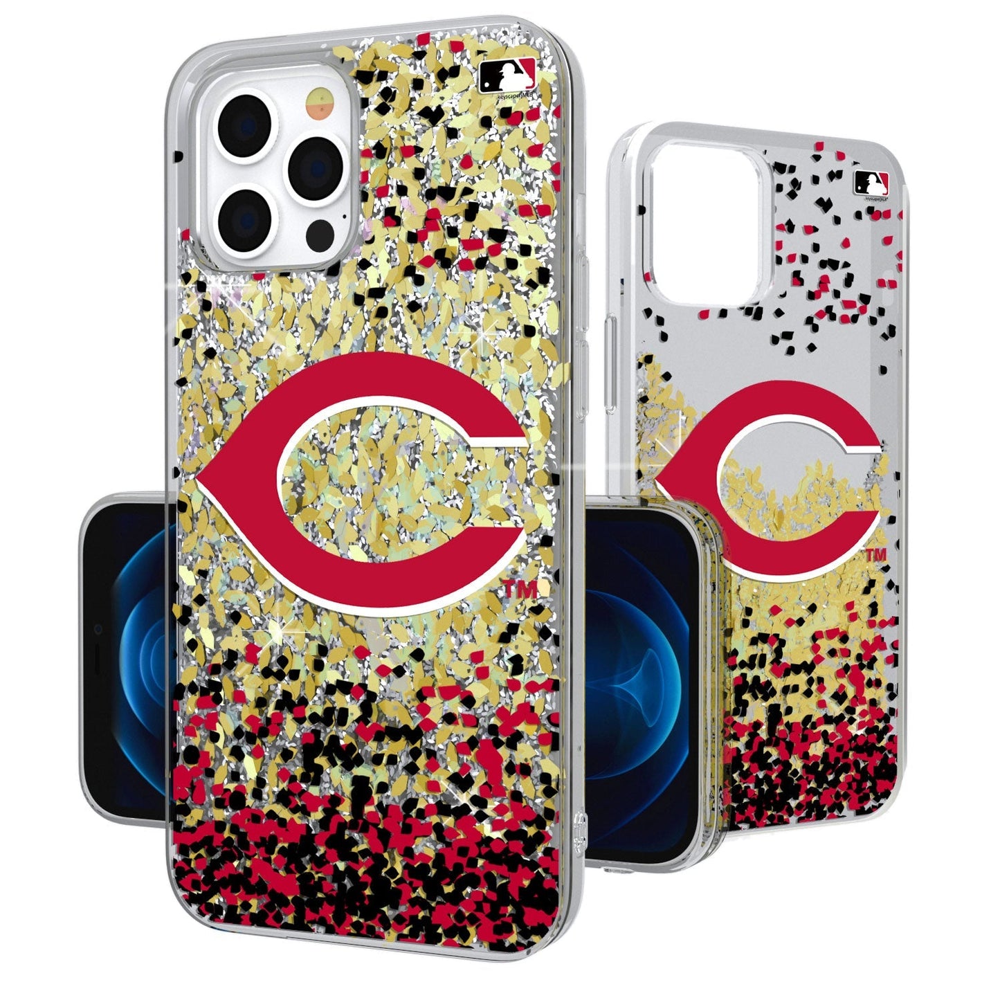 Cincinnati Reds Confetti Gold Glitter Case