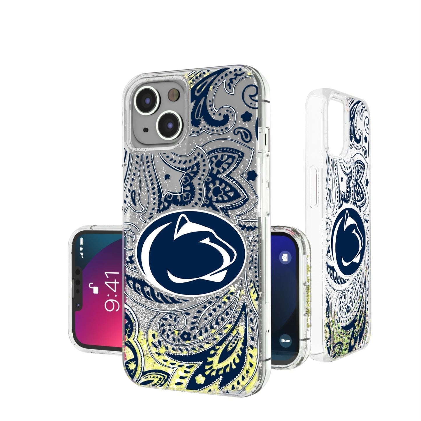 Penn State Nittany Lions Paisley Gold Glitter Case