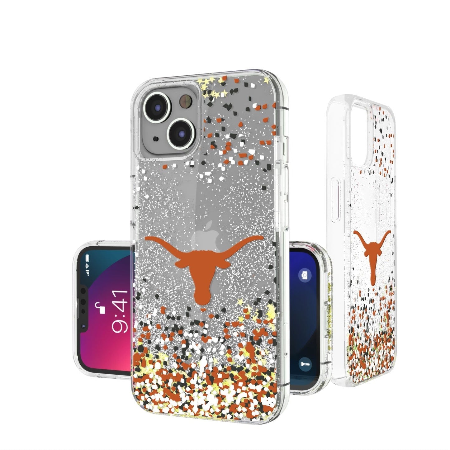 Texas Longhorns Confetti Gold Glitter Case