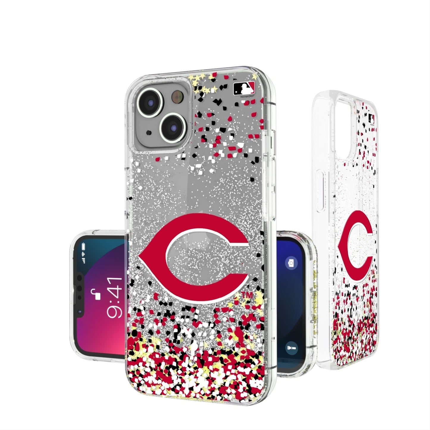 Cincinnati Reds Confetti Gold Glitter Case