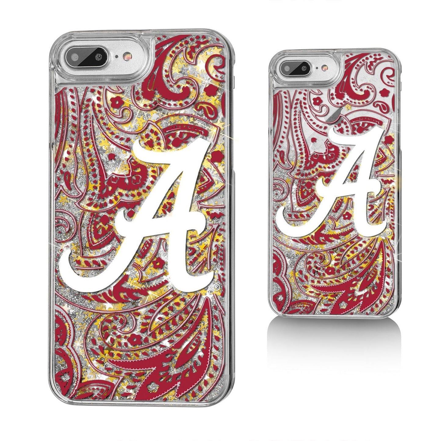 Alabama Crimson Tide Paisley Gold Glitter Case