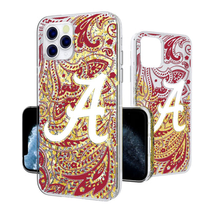 Alabama Crimson Tide Paisley Gold Glitter Case