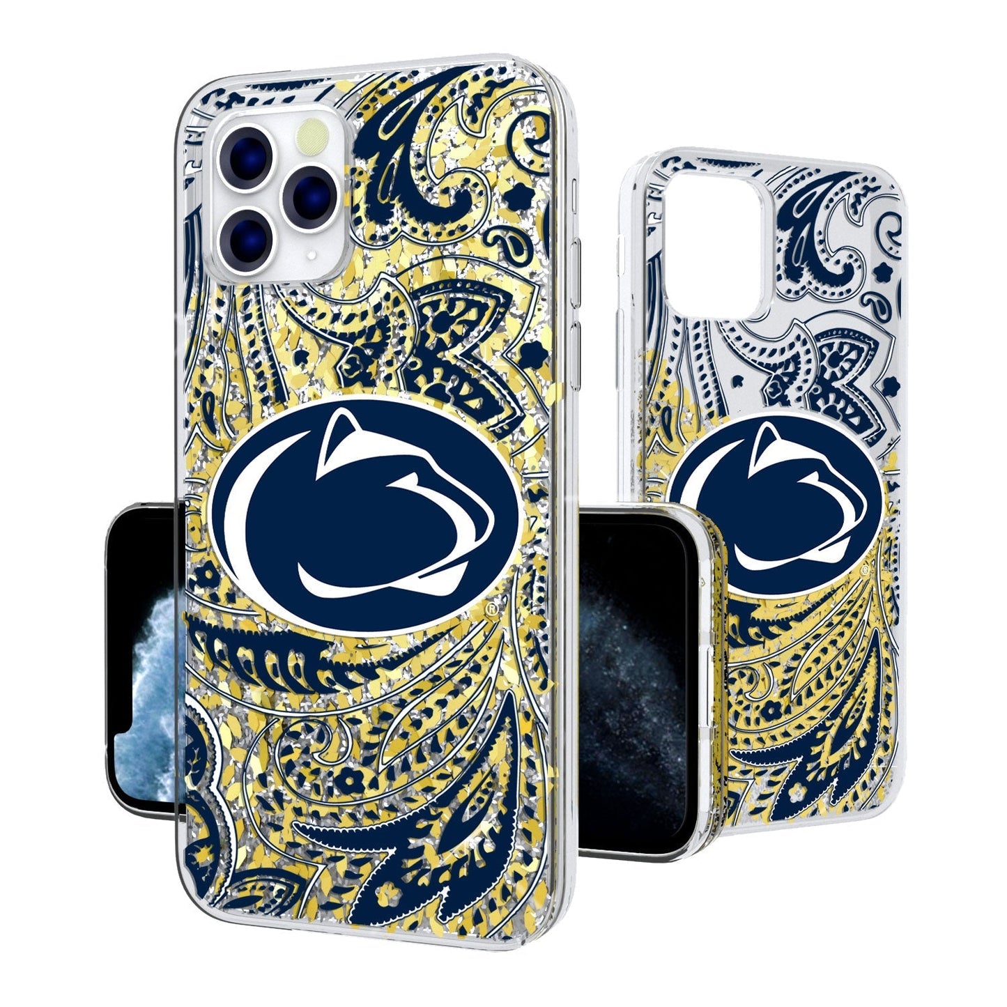 Penn State Nittany Lions Paisley Gold Glitter Case