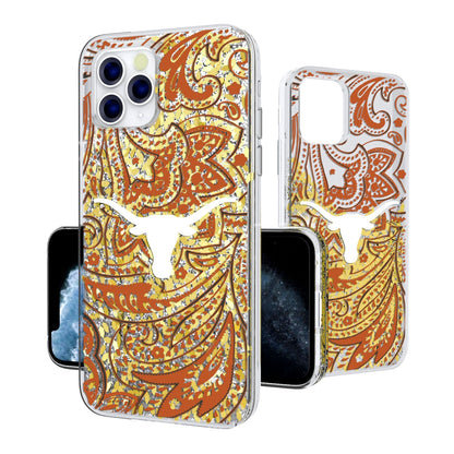 Texas Longhorns Paisley Gold Glitter Case