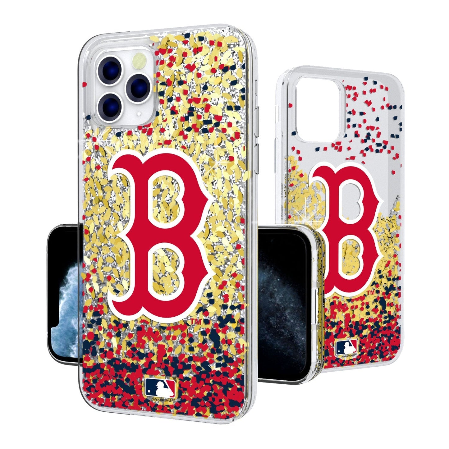 Boston Red Sox Confetti Gold Glitter Case