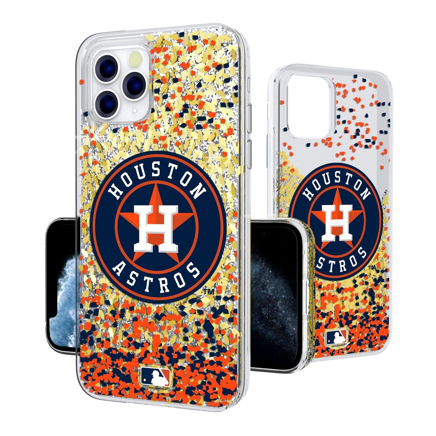 Houston Astros Confetti Gold Glitter Case