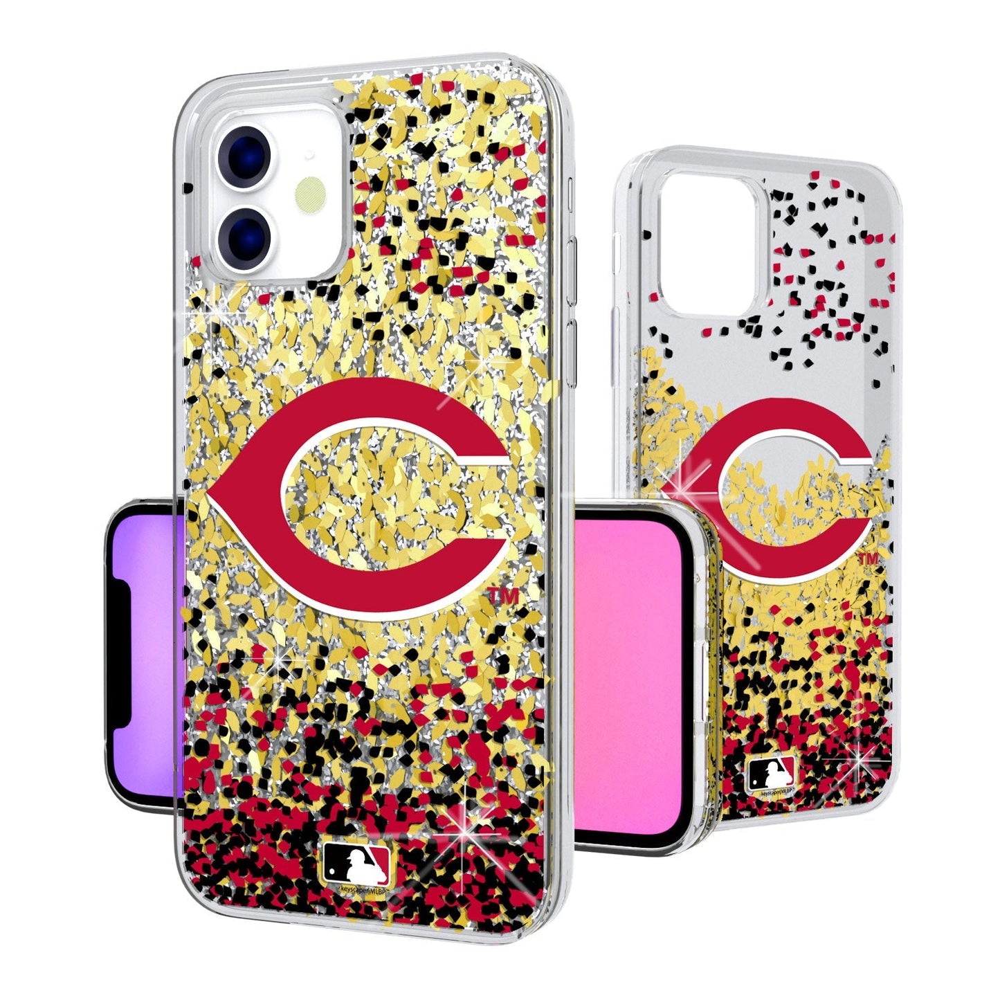 Cincinnati Reds Confetti Gold Glitter Case