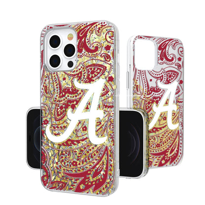 Alabama Crimson Tide Paisley Gold Glitter Case