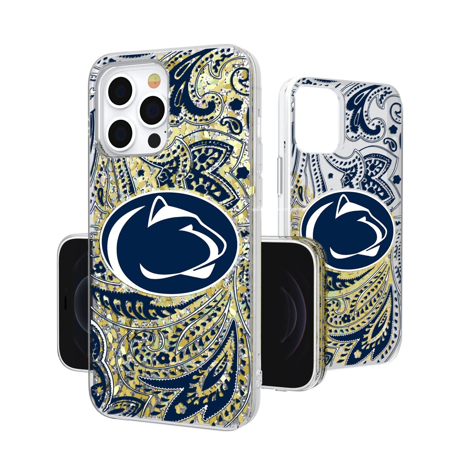 Penn State Nittany Lions Paisley Gold Glitter Case